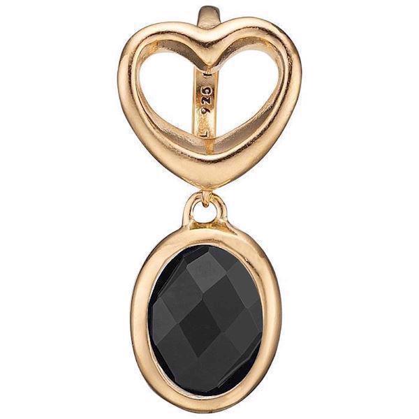 Image of Christina Collect forgyldt sølv Collect læderarmbånds charm, model 610-G63black